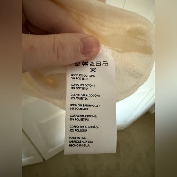 Free People FP Beach Nilla Cream Ivory Relaxed Pullover Sweatshirt Size Medium - Picture 7 of 9